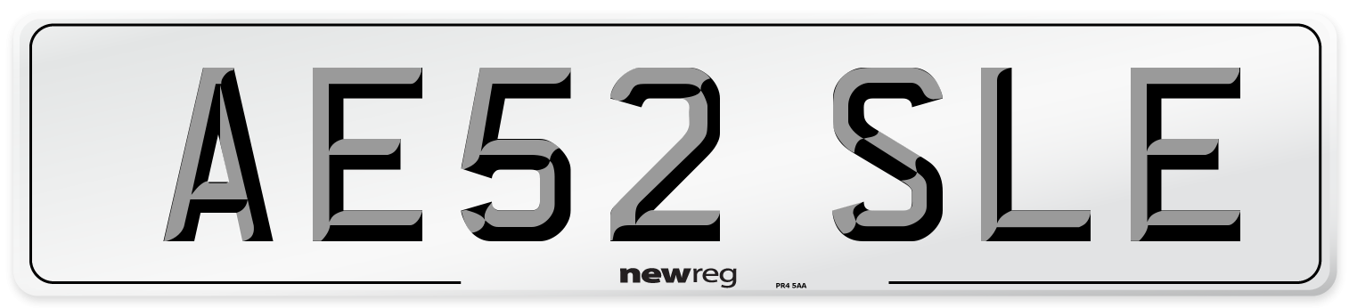 AE52 SLE Number Plate from New Reg